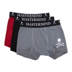 mastermind WORLD Three-Pack Multicolor Logo Boxer Briefs