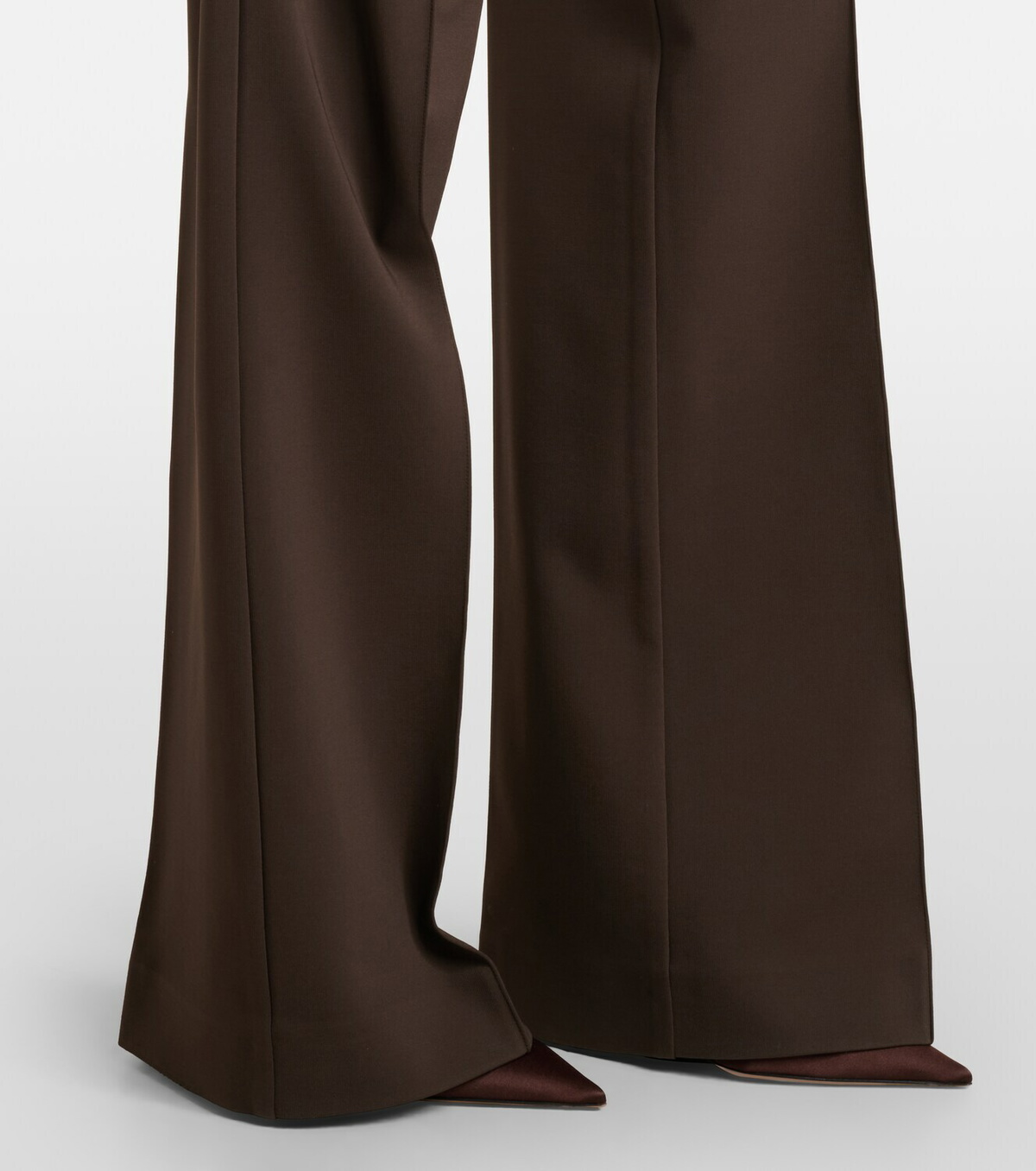 Sportmax Belted crêpe straight pants