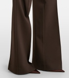 Sportmax Belted crêpe straight pants