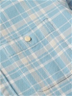 Faherty - The Surf Checked Organic Cotton-Flannel Shirt - Blue