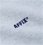 AFFIX - Logo-Embroidered Mélange Loopback Cotton-Jersey Sweatshirt - Gray