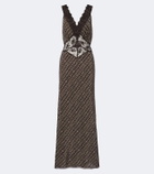 SIR Astrid lace-trimmed printed gown