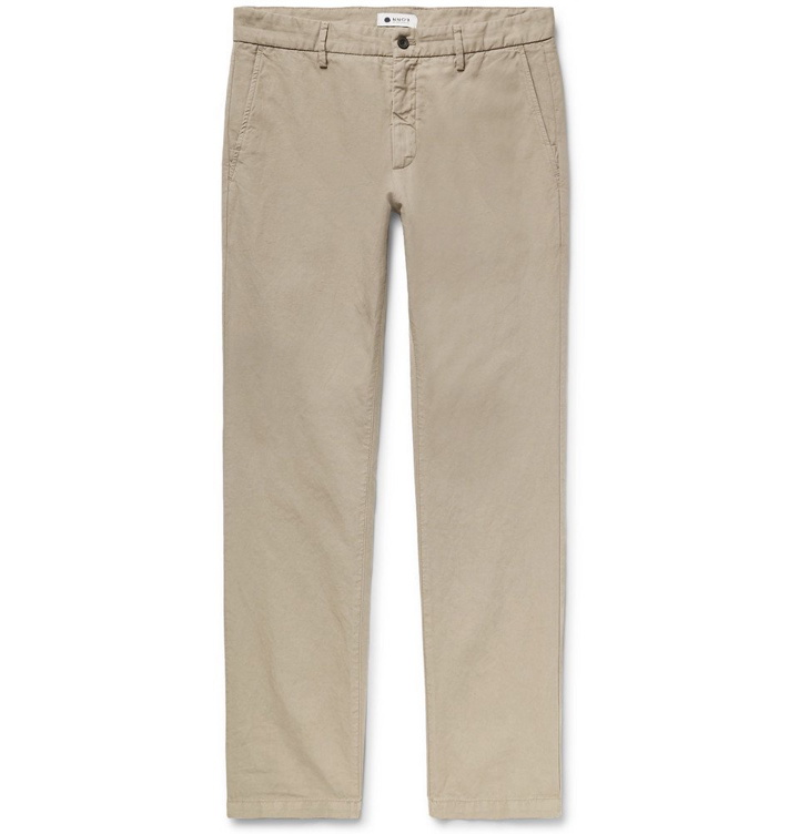 Photo: NN07 - Karl Slim-Fit Cotton and Linen-Blend Trousers - Green