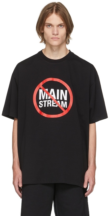 Photo: VETEMENTS Black 'No Mainstream' T-Shirt