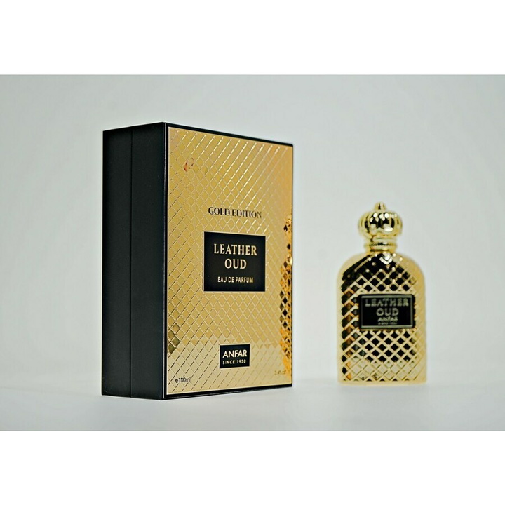 Photo: Anfar Mens Leather Oud Gold Edition EDP Spray 3.4 oz Fragrances 6292257641219