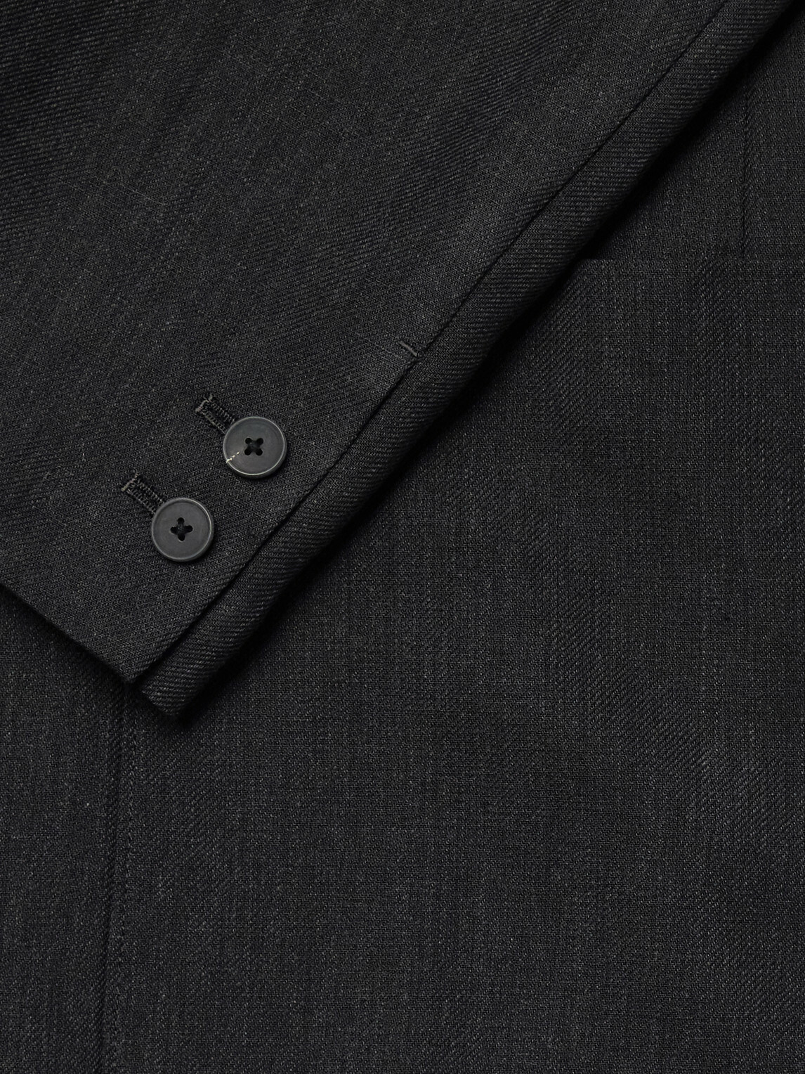 ATON - Linen and Wool-Blend Suit Jacket - Black
