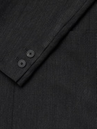 ATON - Linen and Wool-Blend Suit Jacket - Black