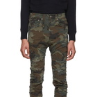 R13 Green Camo Rips Skywalker Jeans