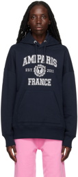 AMI Paris Navy Ami de Cœur Paris Hoodie