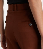 Saint Laurent Pleated cashmere Bermuda shorts