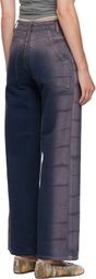 Eckhaus Latta Blue & Purple Wide Leg Jeans