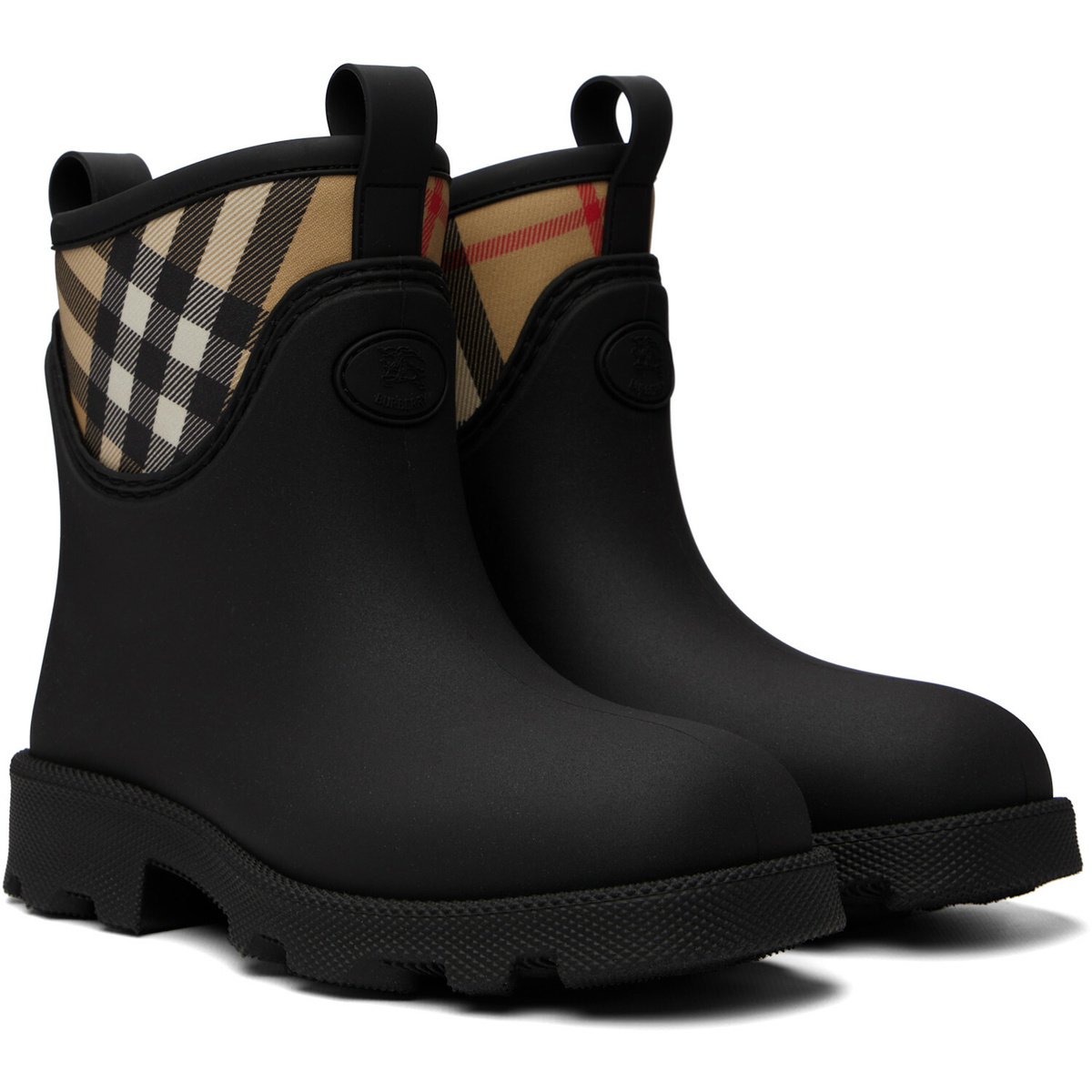 Burberry Black Rubber Marsh Stamp Low Boots​