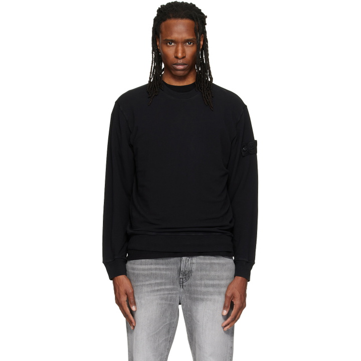 Photo: Stone Island Black 6100069 Stretch Cotton Ghost Sweatshirt
