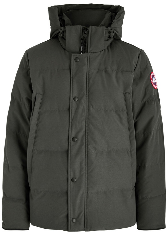 Photo: Canada Goose Wyndham Quilted Arctic-Tech Parka Grey