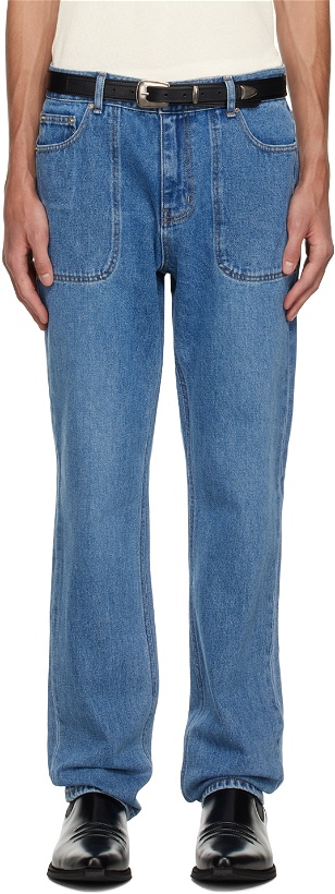 Photo: Kijun SSENSE Exclusive Blue Sunburn Jeans
