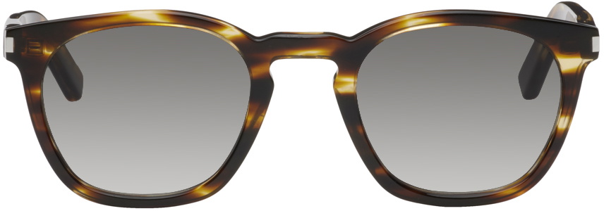Saint Laurent – SL 572 Square Frame Sunglasses Yellow/Brown