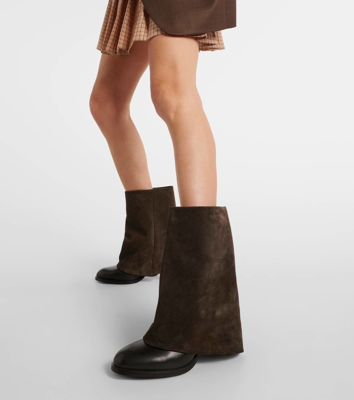 【See By Chloe】 Melia 90レザーブーツ See By Chloé Melia 90 leather and suede boots See by Chloe
