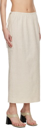 TOVE Beige Isa Midi Skirt