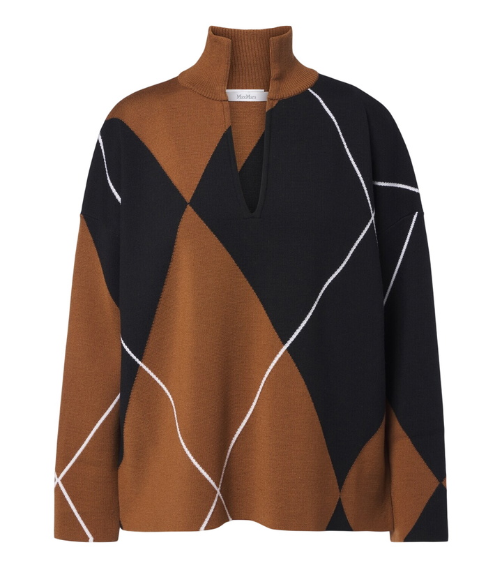 Photo: Max Mara Argyle virgin wool sweater