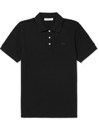 Maison Kitsuné - Logo-Appliquéd Cotton-Piqué Polo Shirt - Black