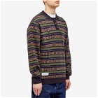 Butter Goods Men's Long Sleeve Knit Polo Shirt in Navy/Forest