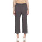 PLEATS PLEASE ISSEY MIYAKE Gray Opaque Trousers