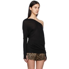 TOM FORD Black Silk Off-The-Shoulder Top