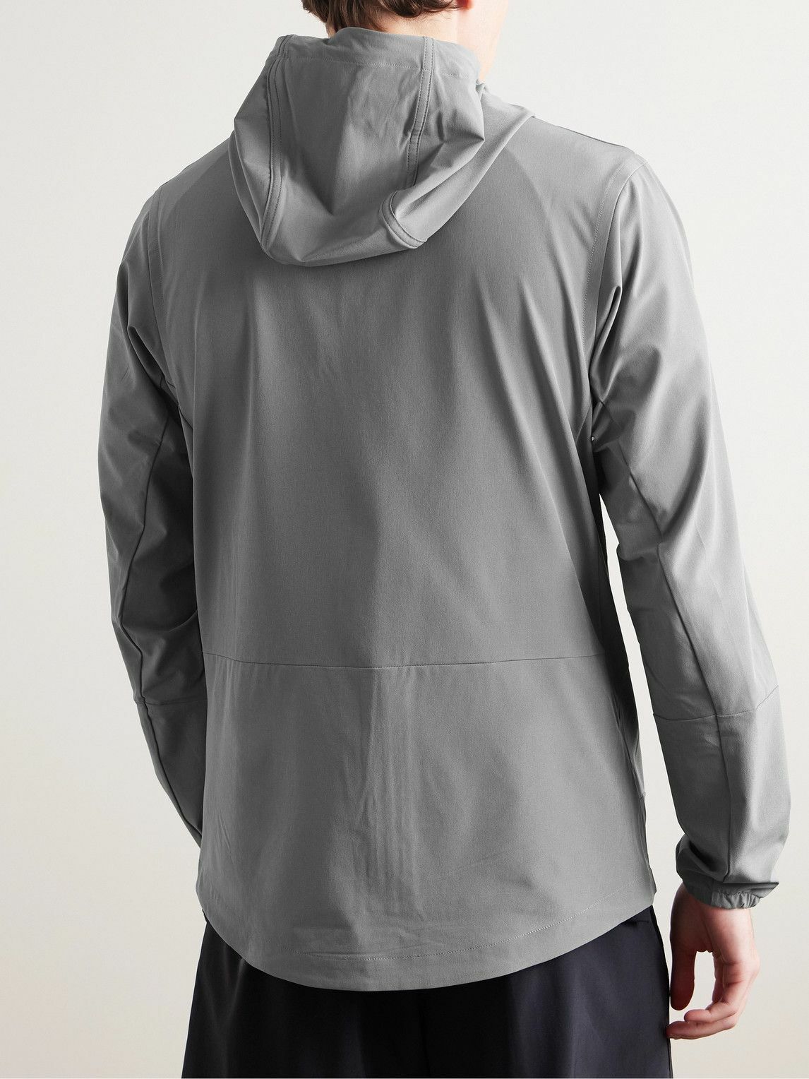 Nike Training - Unlimited Logo-Embroidered Tech-Jersey Hooded Jacket - Gray