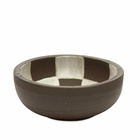 Mellow Ceramics Incense Bowl - Small in D.Brown Painted Check - Inside