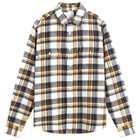 Adsum Men's Classic Plaid Work Shirt in Beige