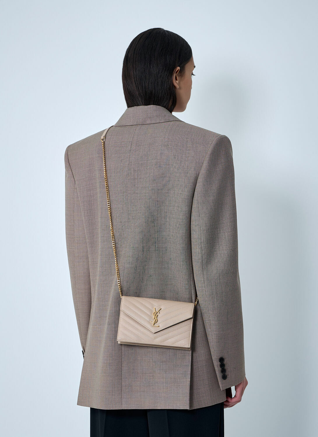 Saint Laurent Cassandre Envelop Chain Wallet