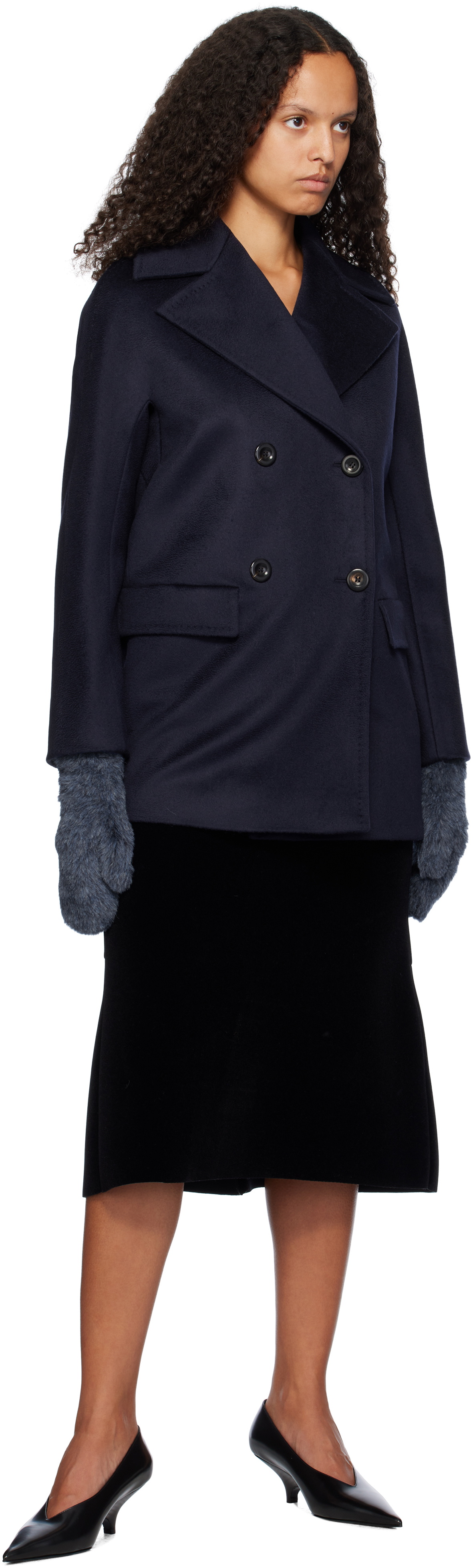 24PF new/Max Mara テッドガールオーバーコート Coat Navy 24PF new/Max Mara テッドガールオーバーコート Coat Navy