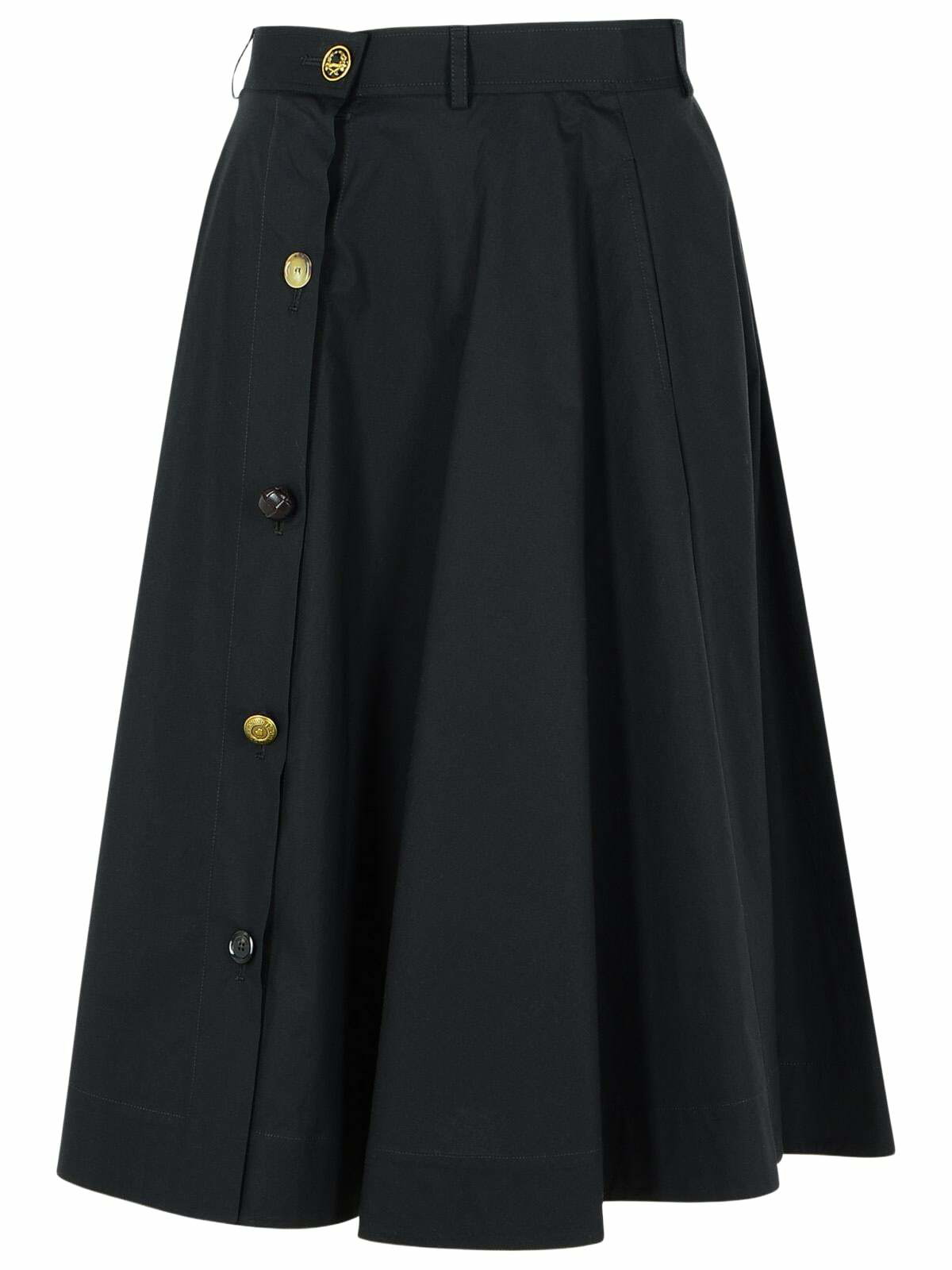 スカート MOSCHINO Jewel button nylon blend skirt Black Moschino Jewel Button Nylon Blend Skirt Moschino