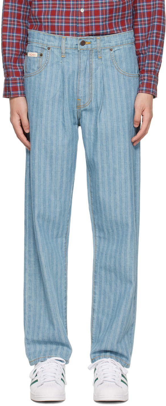 Noah Blue Pleated Jeans Noah NYC