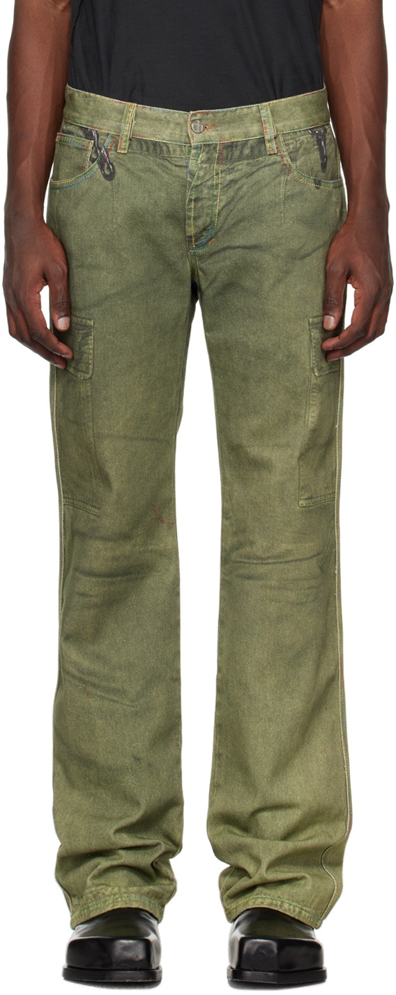Photo: (di)vision Green Printed Army Jeans