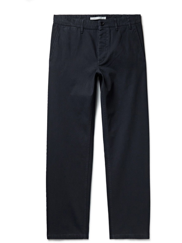 Photo: Norse Projects - Aros Heavy Straight-Leg Organic Cotton Trousers - Blue