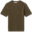 Daily Paper Men's Shield Crochet T-Shirt in Four Leaf