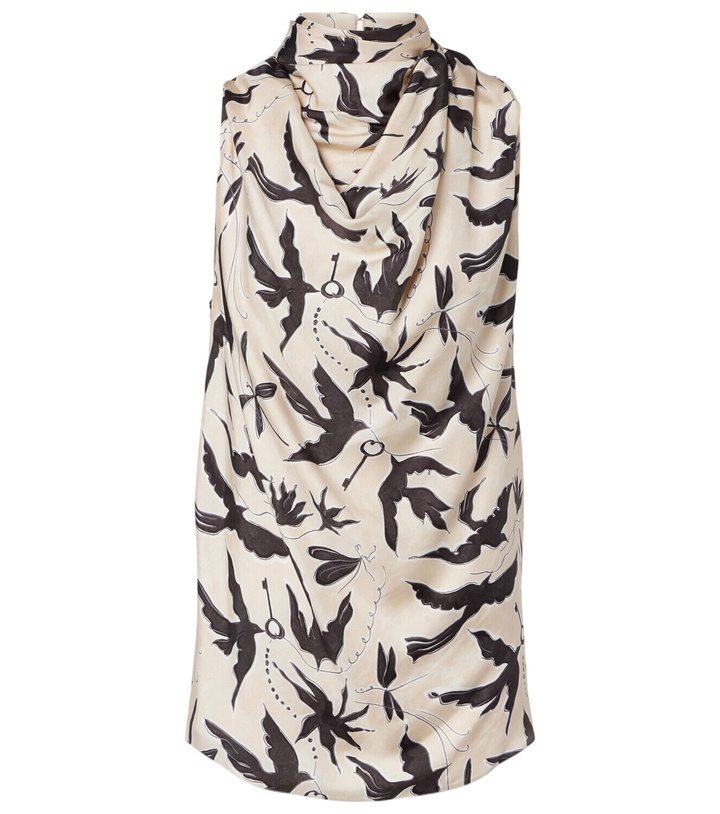 Photo: Altuzarra Sleary draped printed silk top