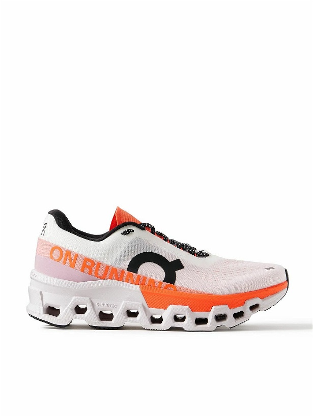 Photo: ON - Cloudmonster 2 Rubber-Trimmed Mesh Running Sneakers - Orange