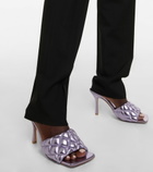 Bottega Veneta - Padded metallic leather mules