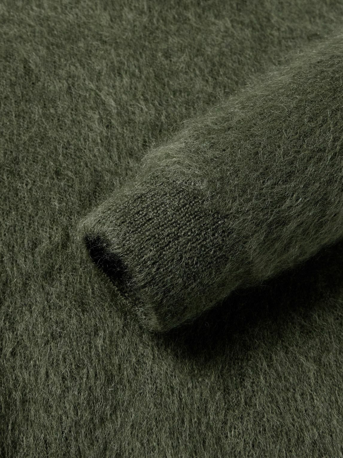 SAINT LAURENT - Slim-Fit Mohair-Blend Sweater - Green