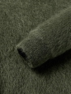 SAINT LAURENT - Slim-Fit Mohair-Blend Sweater - Green
