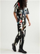 Alexander McQueen - Slim-Leg Abstract Printed Cady Trousers - Black