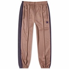 Needles Men's Poly Smooth Zipped Track Pant in Taupe