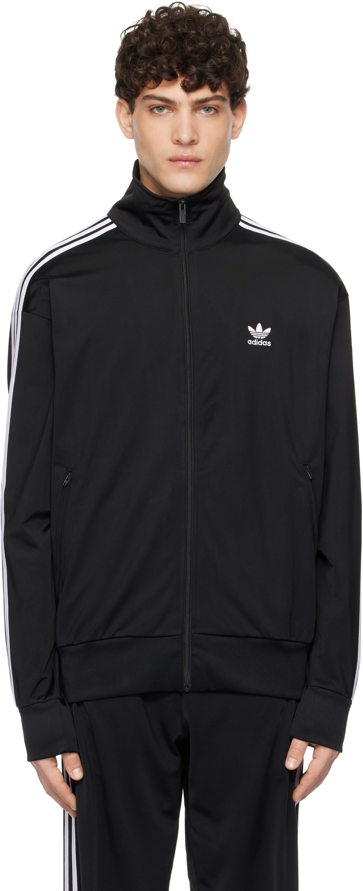 adidas Originals Black Velour Track Jacket adidas Originals