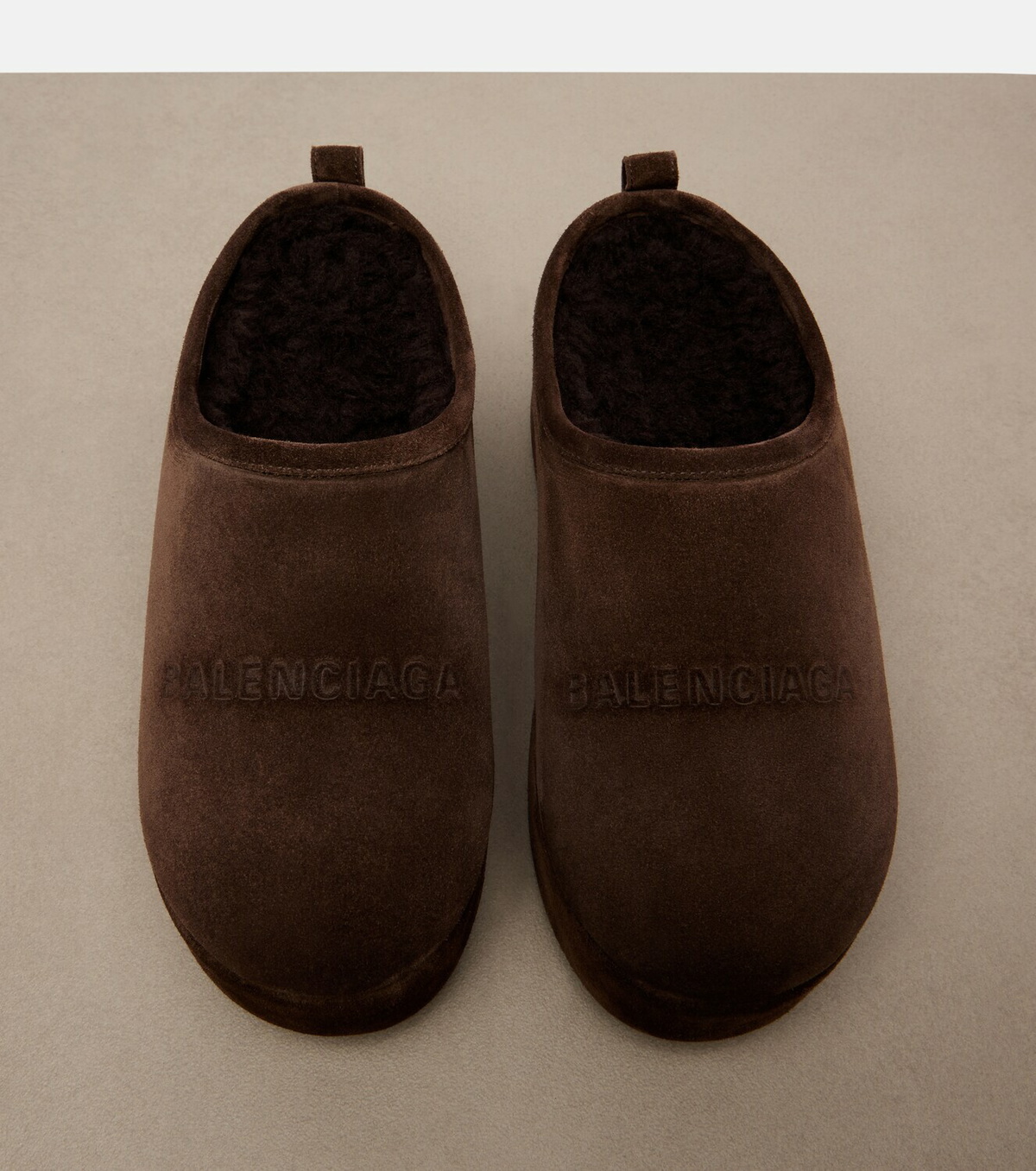 Balenciaga Alaska suede platform mules
