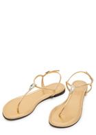 Giuseppe Zanotti Hobby 10 Crystal-embellished Leather Sandals Gold