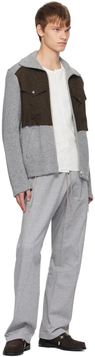 NVRFRGT Gray Zip Sweater