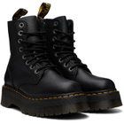 Dr. Martens Black Jadon Pisa Leather Platform Boots
