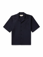 Marni - Convertible-Collar Wool Shirt - Blue